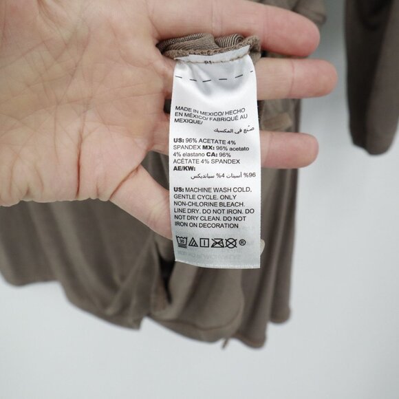 Chico's Travelers Tunic Top Womens 12/14 Brown Boho Modest Classic Earthy Casual - Picture 4 of 16